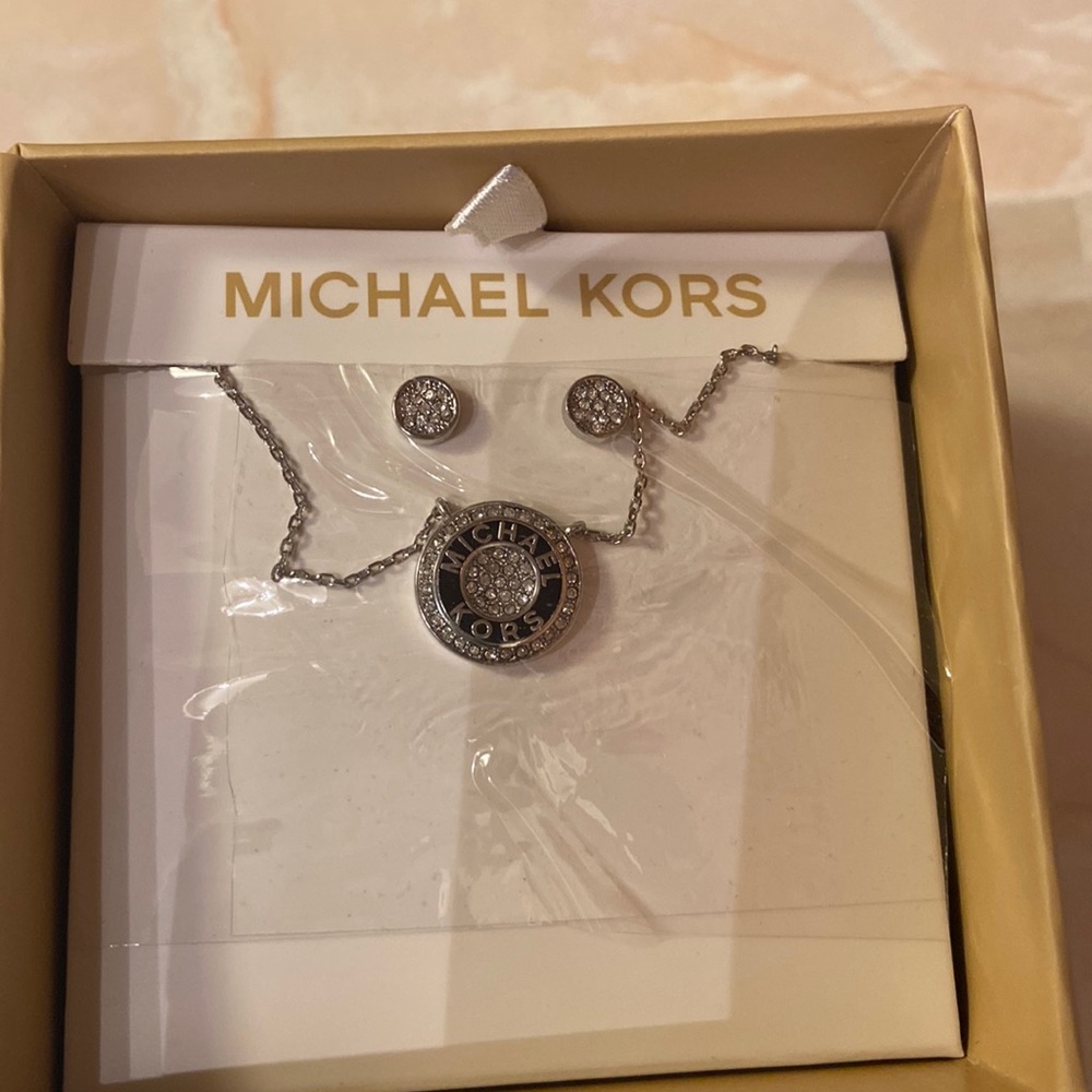 Michael kors necklace and earrings